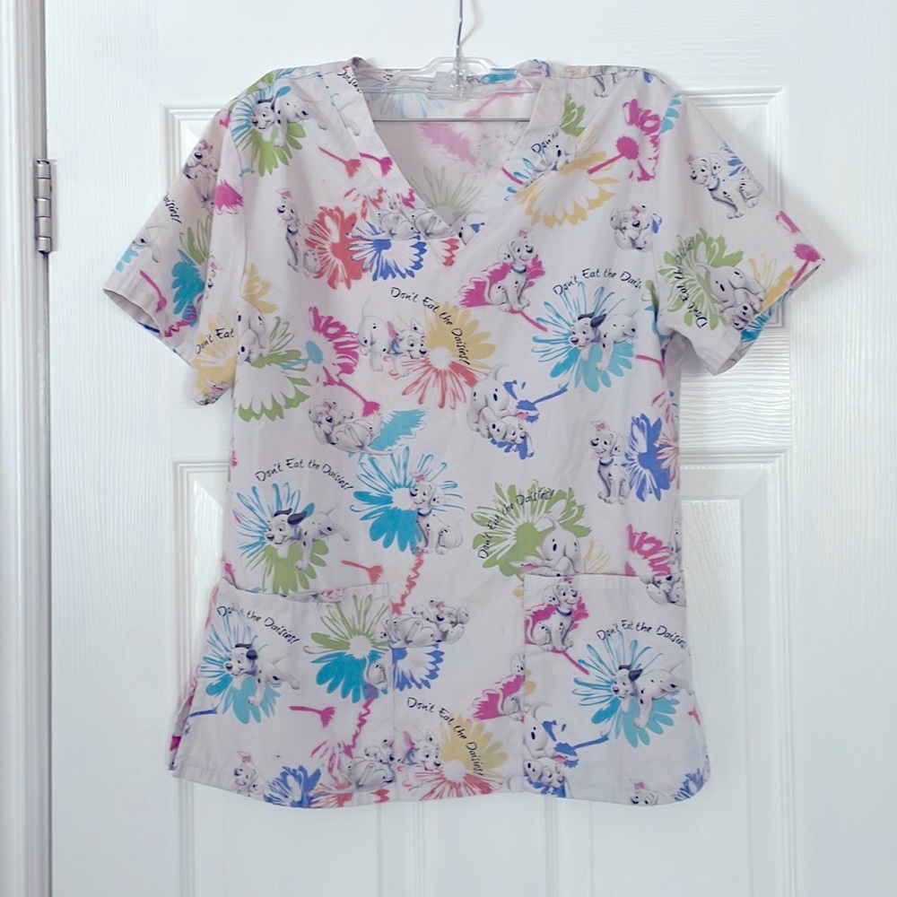 Disney 101 Dalmatians Scrub Shirt Size S